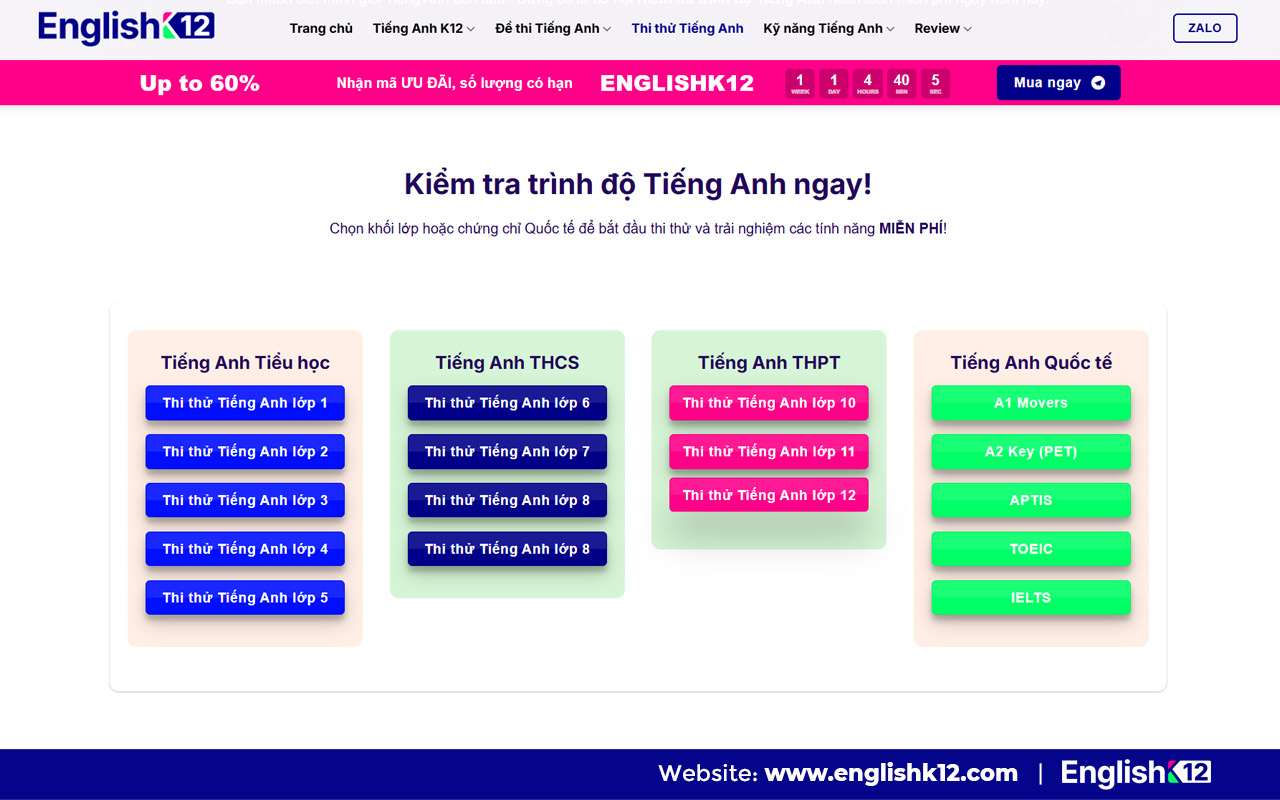 English K12 – Nền tảng đánh giá năng lực toàn diện cho học sinh Việt Nam