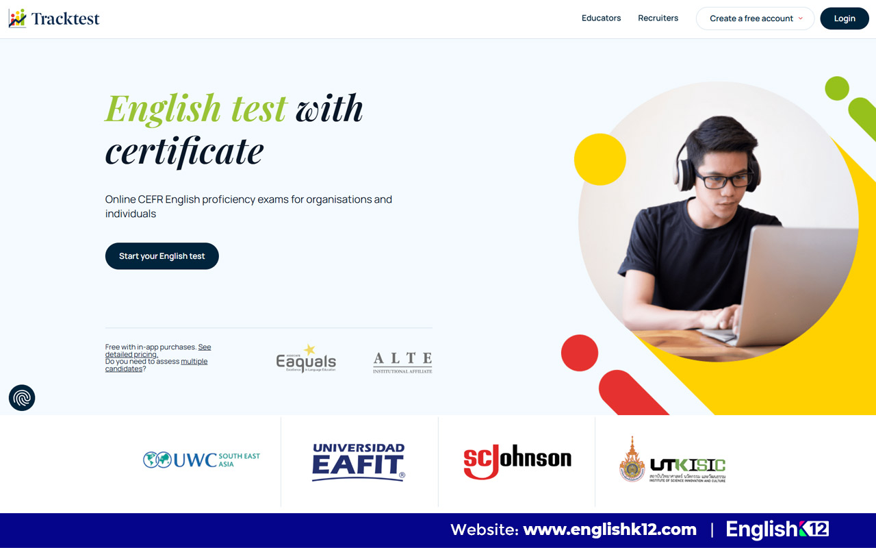 TrackTest English – English test with certificate