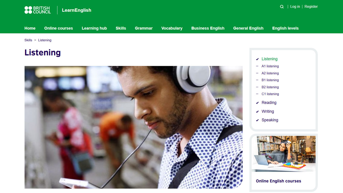 British Council – Learn English - Website luyện nghe Tiếng Anh hiệu quả
