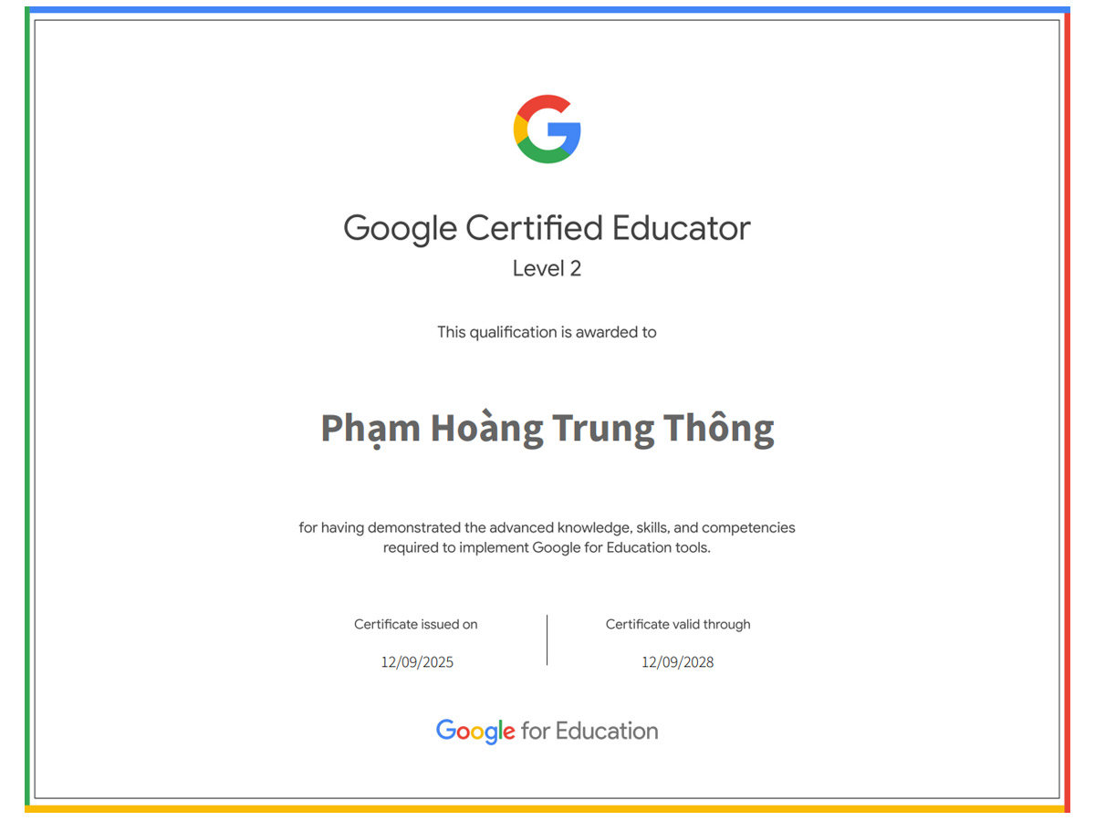 Chứng chỉ Google Certified Educator